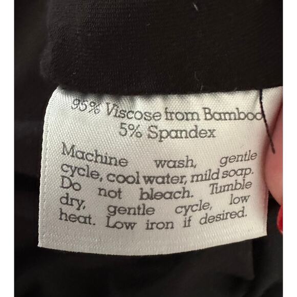 HALEY CROSSOVER FRONT 3/4
SLEEVE BAMBOO NIGHTGOWN - XL - Black - Picture 7 of 12